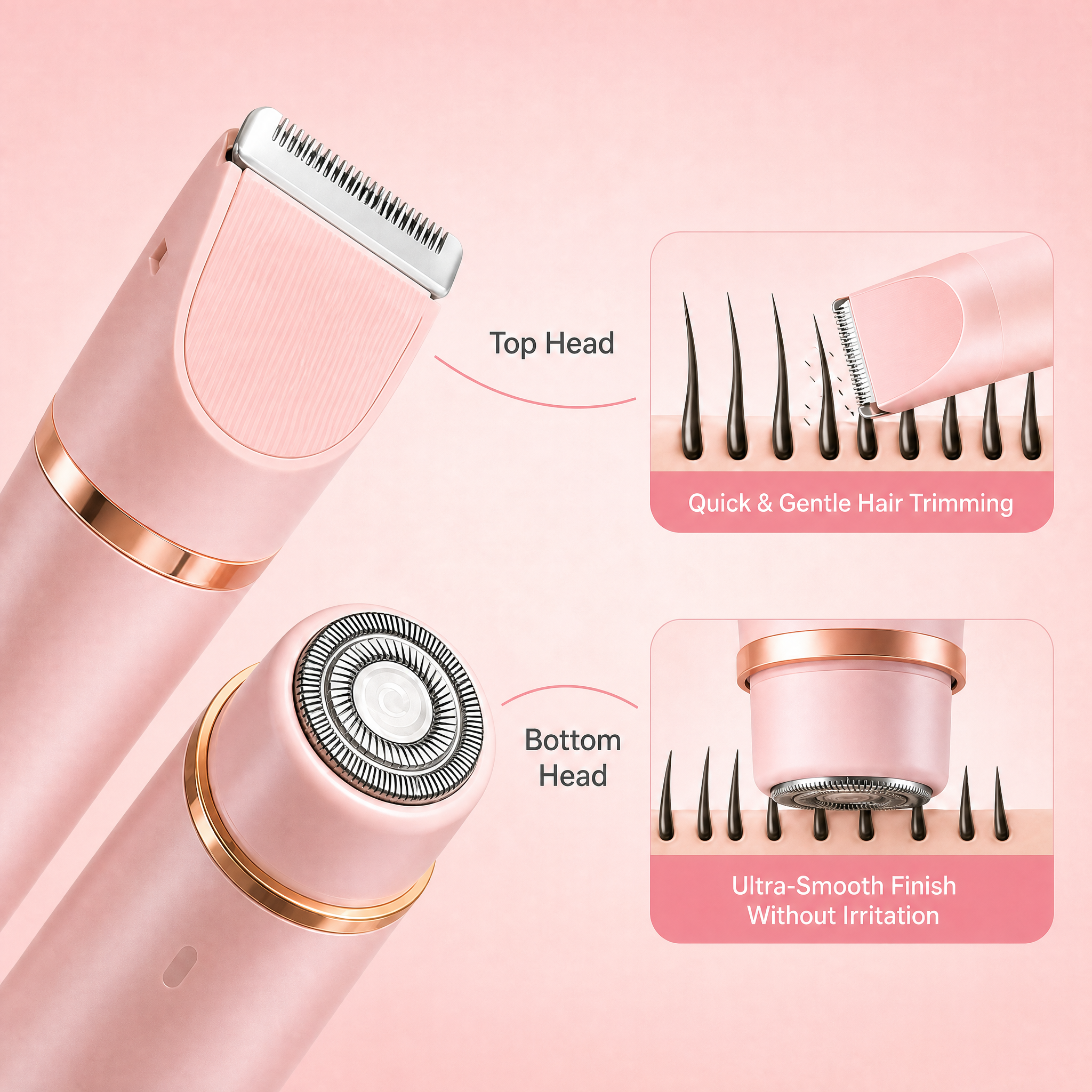 GlowSmooth™ 2-in-1 Bikini & Body Trimmer.