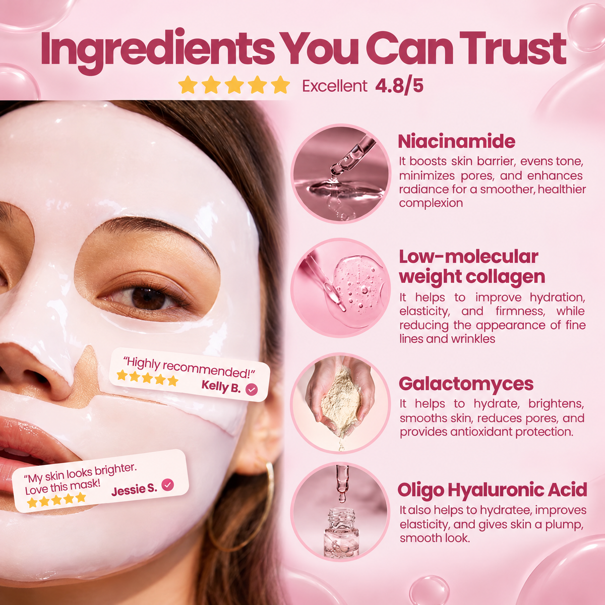 GlowMask™ Collagen Masks 4 pack