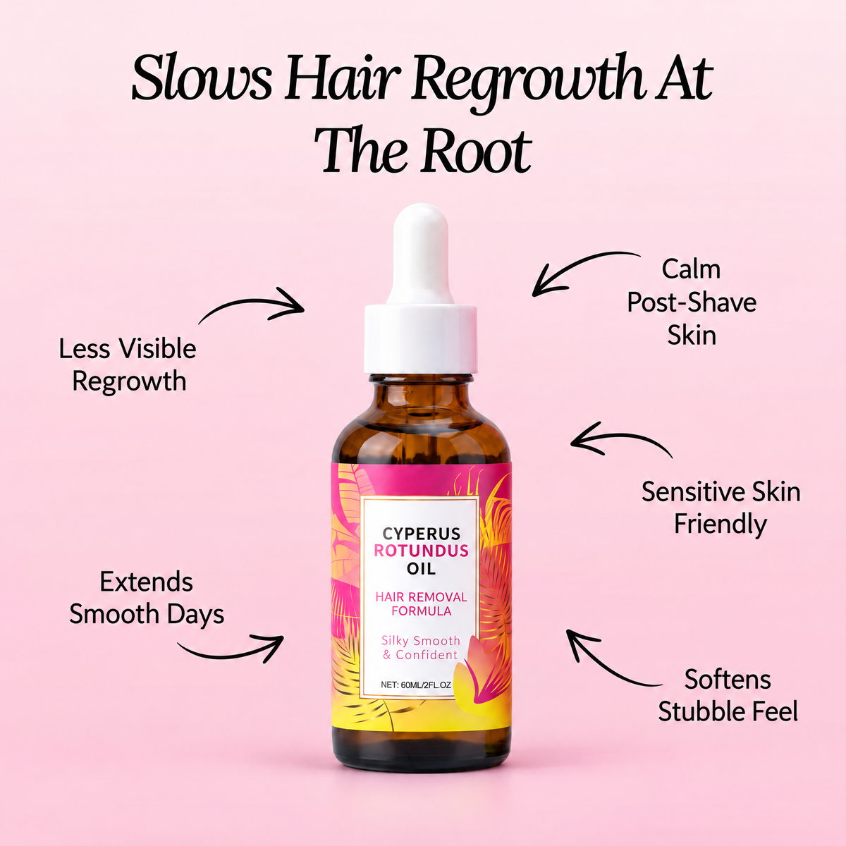GlowZen Cyperus Rotundus Hair Reduction Oil