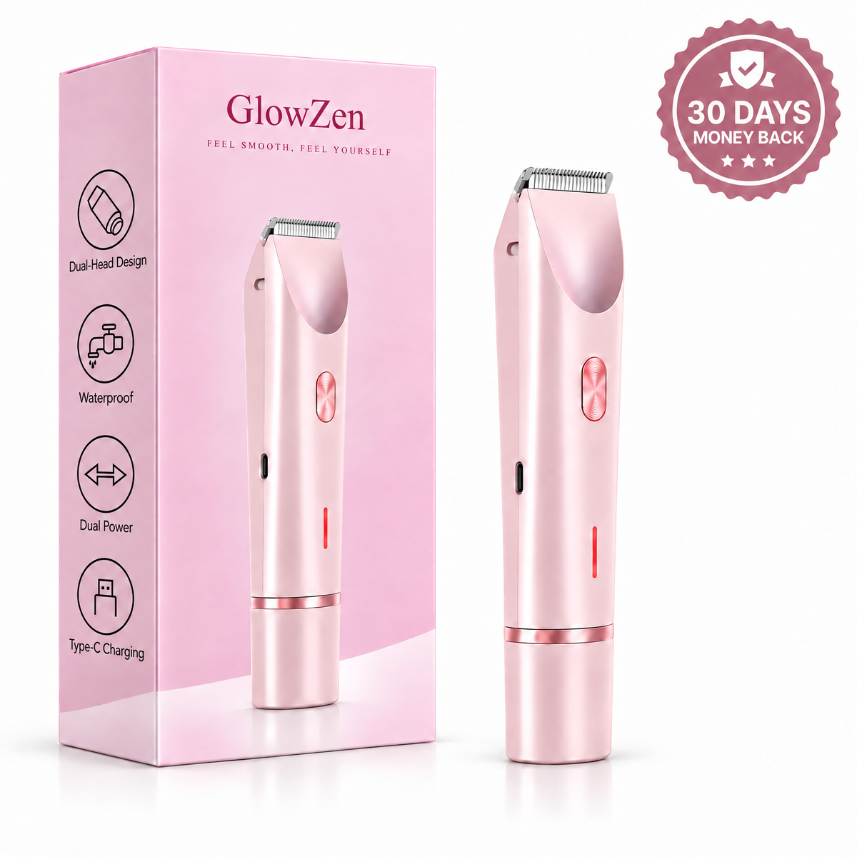 GlowSmooth™ 2-in-1 Body & Face Trimmer