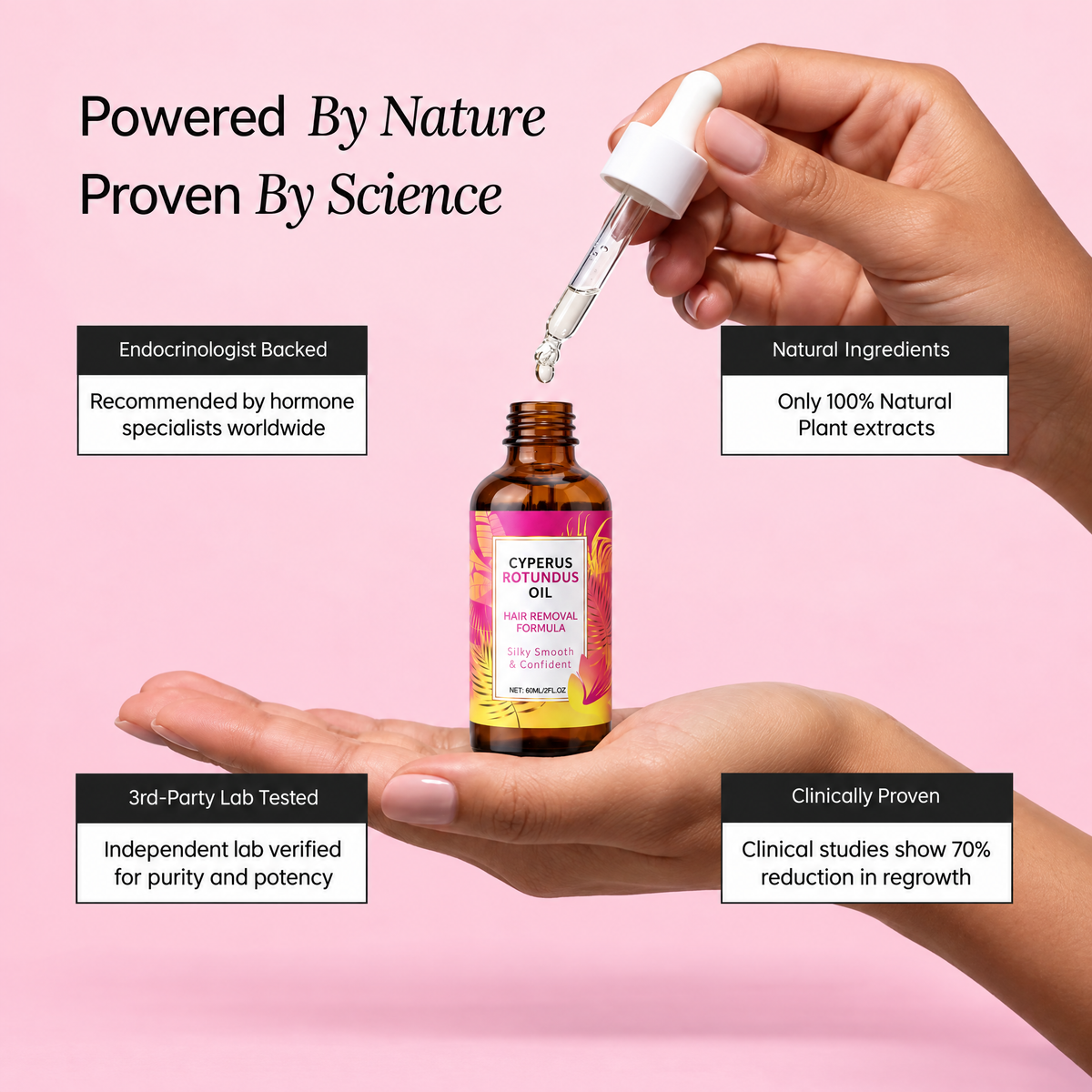 GlowZen Cyperus Rotundus Hair Reduction Oil