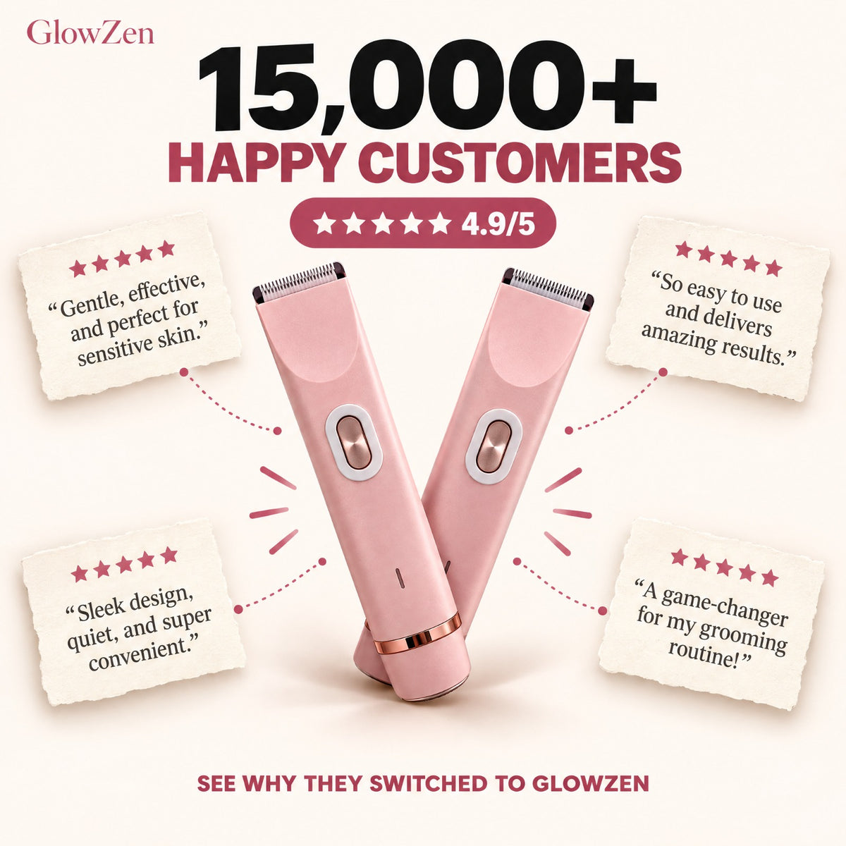 GlowSmooth™ 2-in-1 Body & Face Trimmer